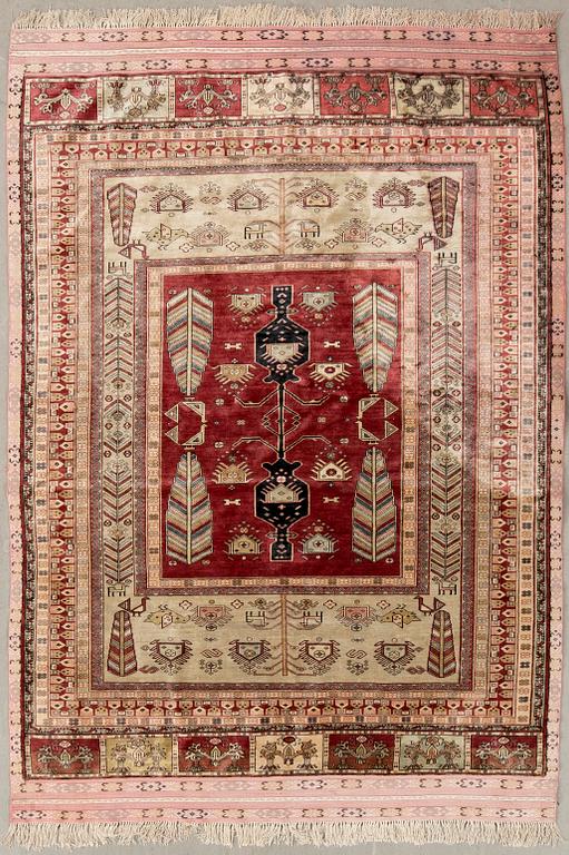 Carpet Oriental silk approx. 200x14 cm.