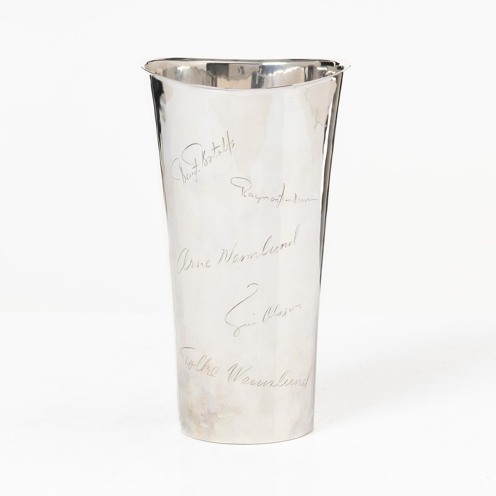 Eric Löfman, trophy, silver, MGAB, 1983.