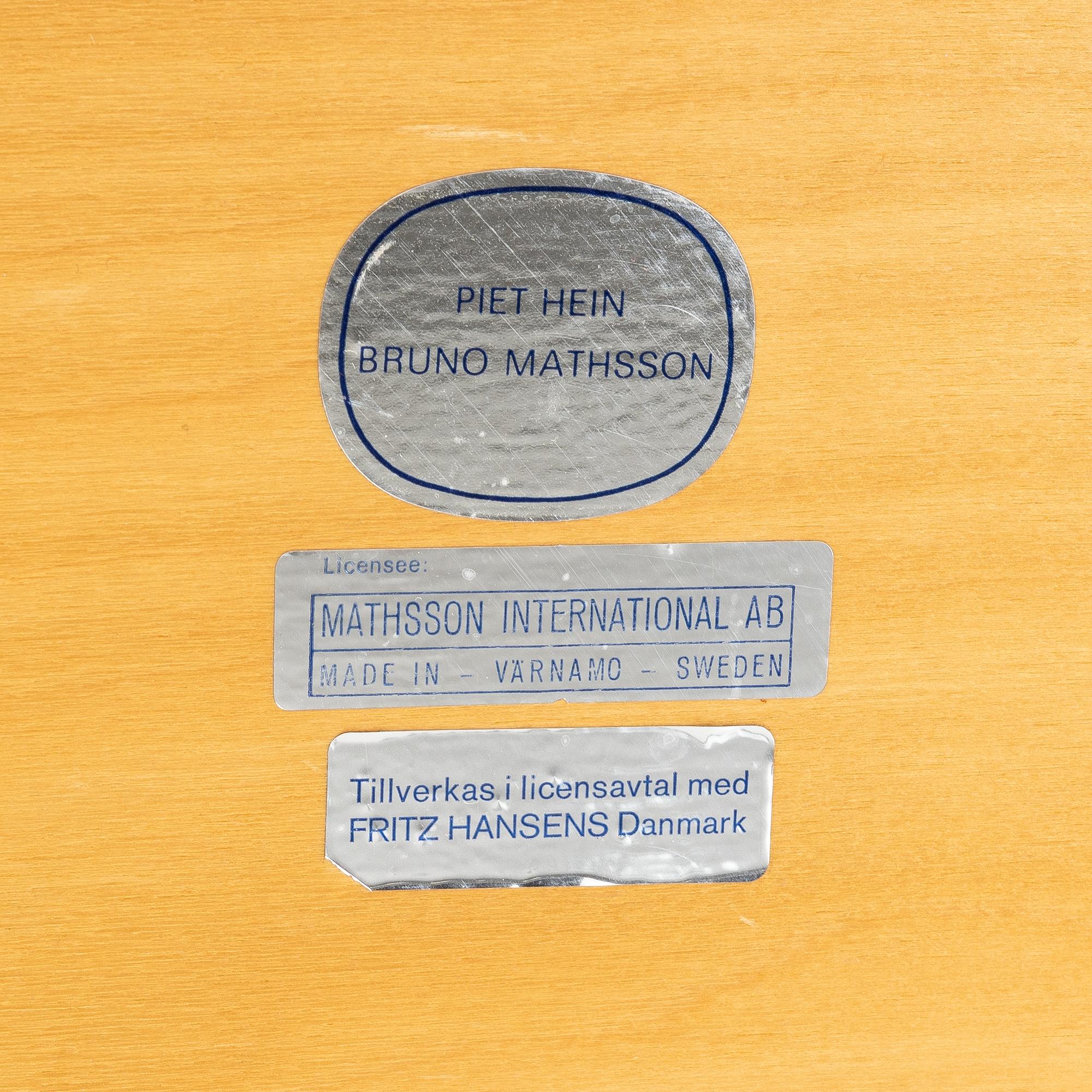 Bruno Mathsson & Piet Hein, dining table, "Superellipse", Fritz Hansen.