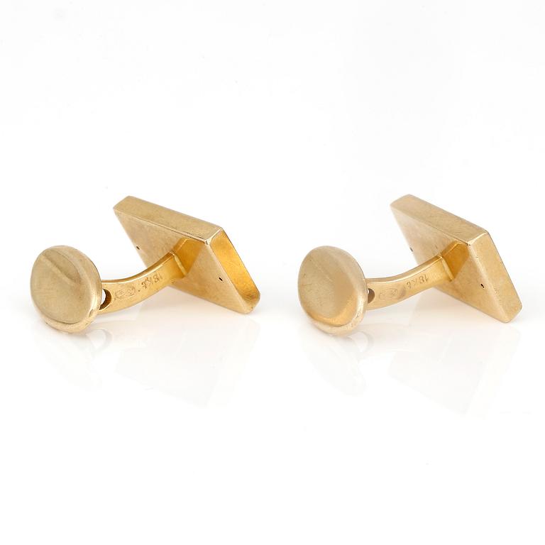 MANSCHETTKNAPPAR, ett par, 18K guld.