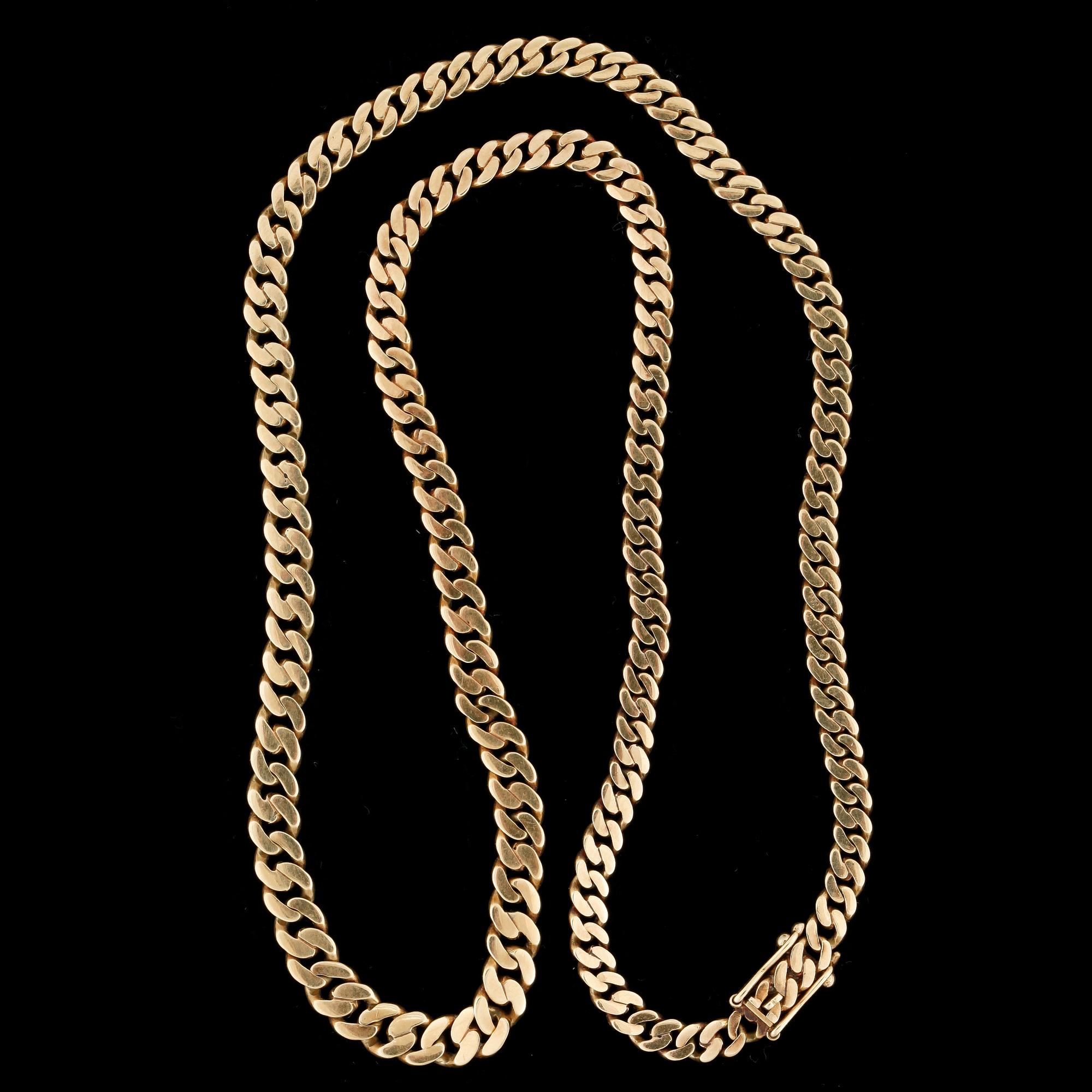 HALSKEDJA, guld 14k, 1900-tal. Vikt ca 15 gram.