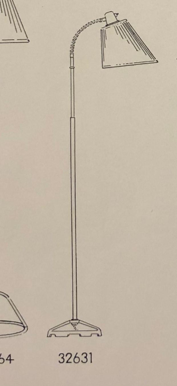 Bertil Brisborg, golvlampa, modell "32631", Nordiska Kompaniet, 1950-tal.