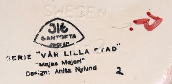 LOCKBURKAR, 2 st, flintgods, "Vår lilla stad", Anita Nylund, Jie Gantofta.