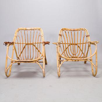 Lasse Ollinkari, a pair of mid-20th century 'Bunkku' wicker armchairs.