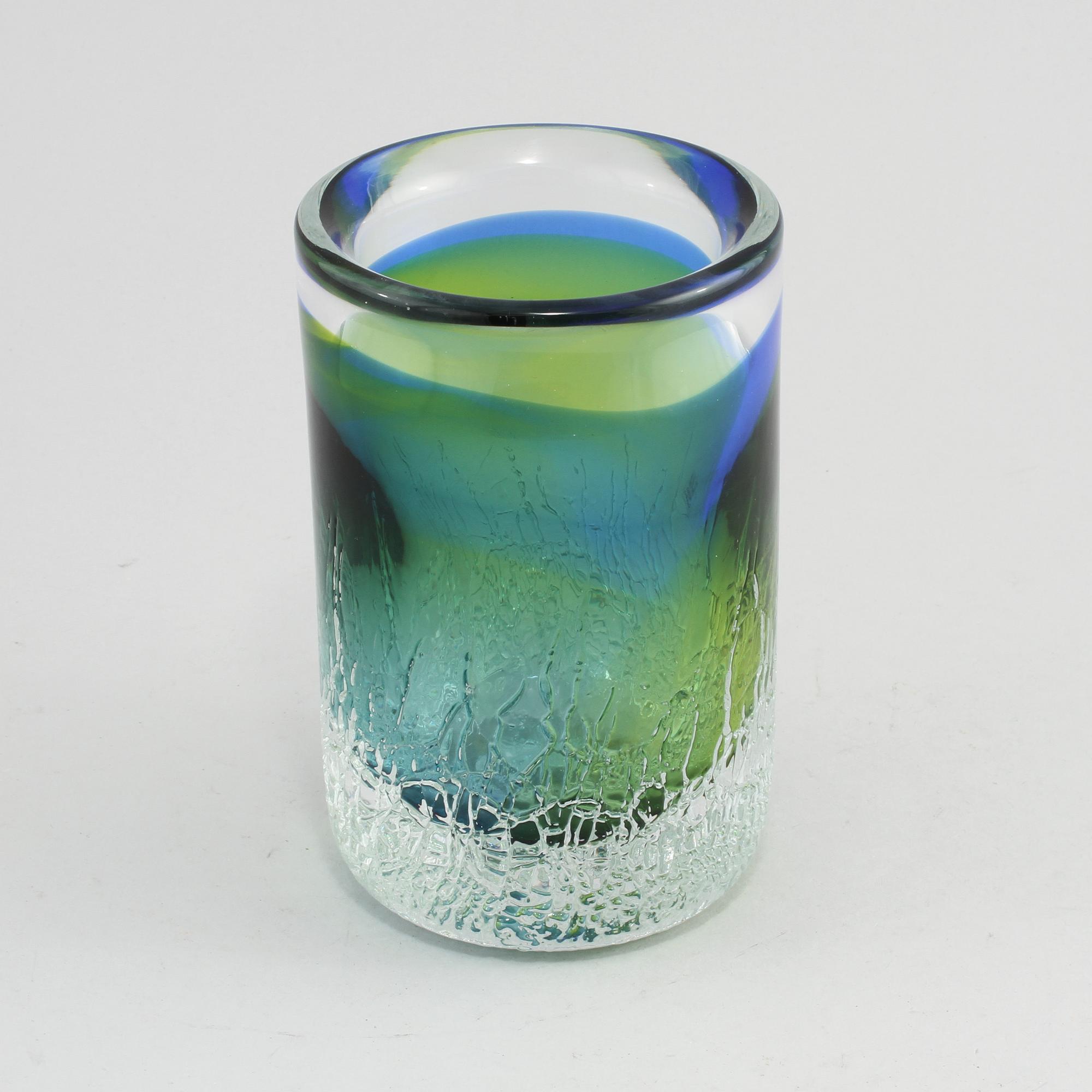 VAS, glas, Göran Wärff, Kosta, signerad, 1900-tal.