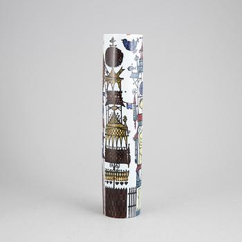 An earthenware 'Karneval' vase by Stig Lindberg, Gustavsberg Studio.