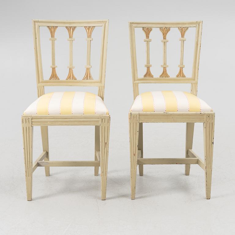 Stolar, ett par, gustavianska, 17/1800-tal.