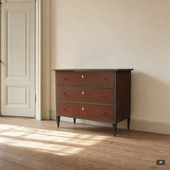 19th century Folk art chest of drawers.