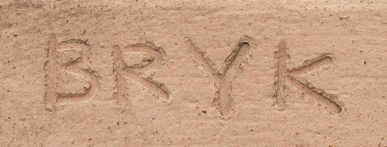 RUT BRYK, A CERAMIC WALL RELIEF. Flower. Signed Bryk. Arabia, late 1950s.