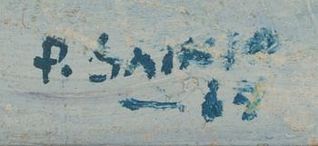 PAAVO SAINIO, olja på masonit, signerad och daterad -65.