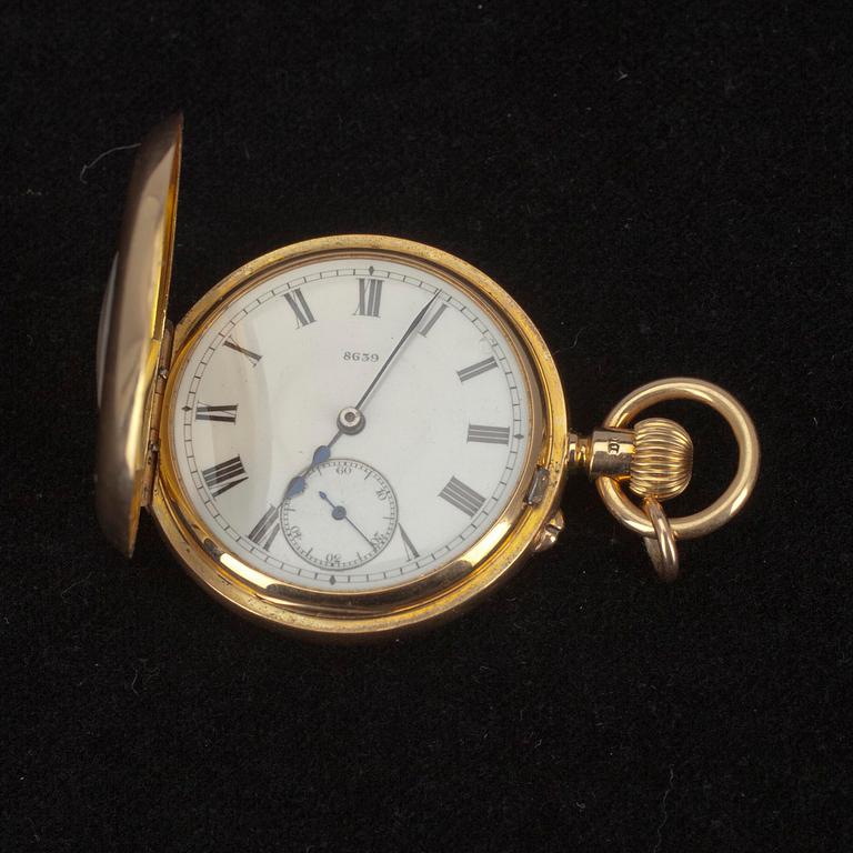 FICKUR, guld 18 K, England, Sheffield 1830.