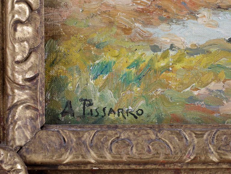 OKÄND KONSTNÄR, olja på duk, sign A. Pissarro.