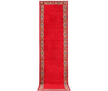 A Royal Keshan runner, c. 400 x 100 cm.