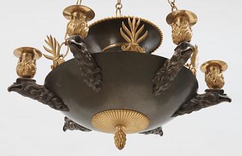 AMPEL, för sex ljus. Sverige, 1800-talets första hälft. Empire.