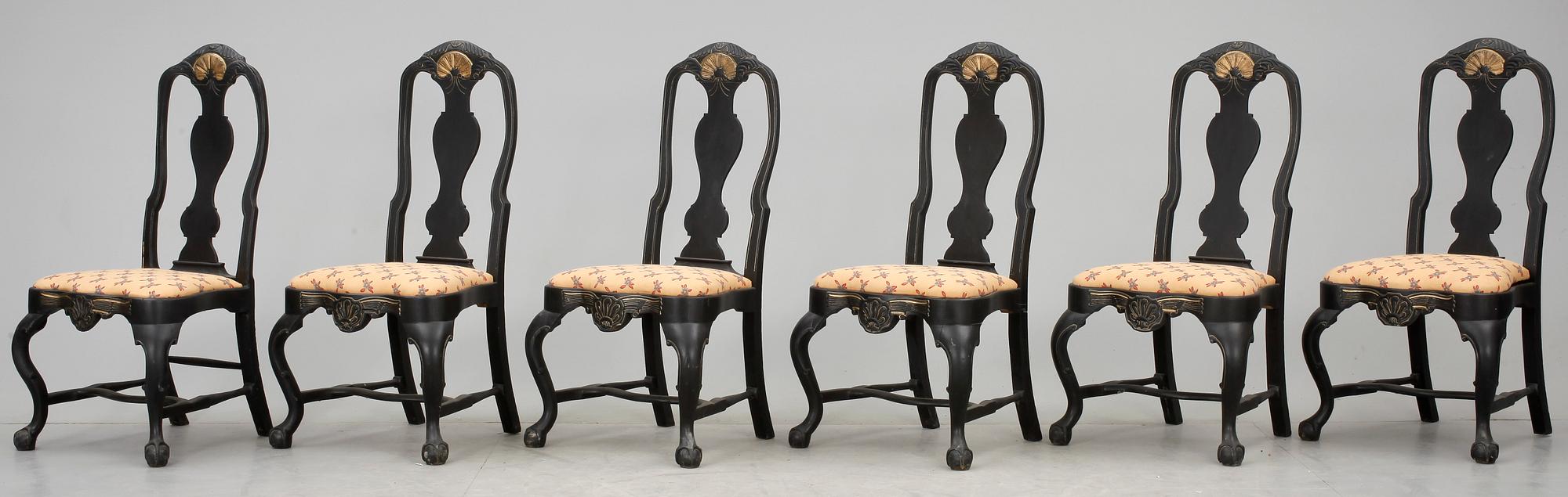 STOLAR, 1+5, senbarock samt senbarockstil, 1700-tal respektive 1900-talets början.