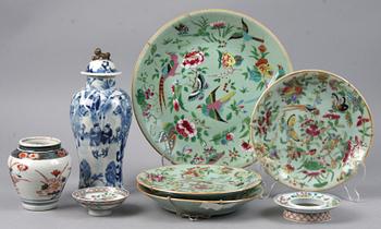 PARTI PORSLIN, 8 delar, porslin, Kina samt Japan, 1700/1800-tal.