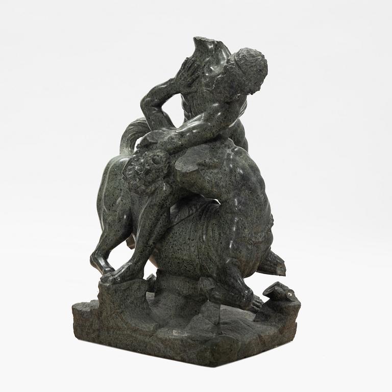 A Italien presumably early 20th century sculpture of Hercules and the Centaur Nessus.
