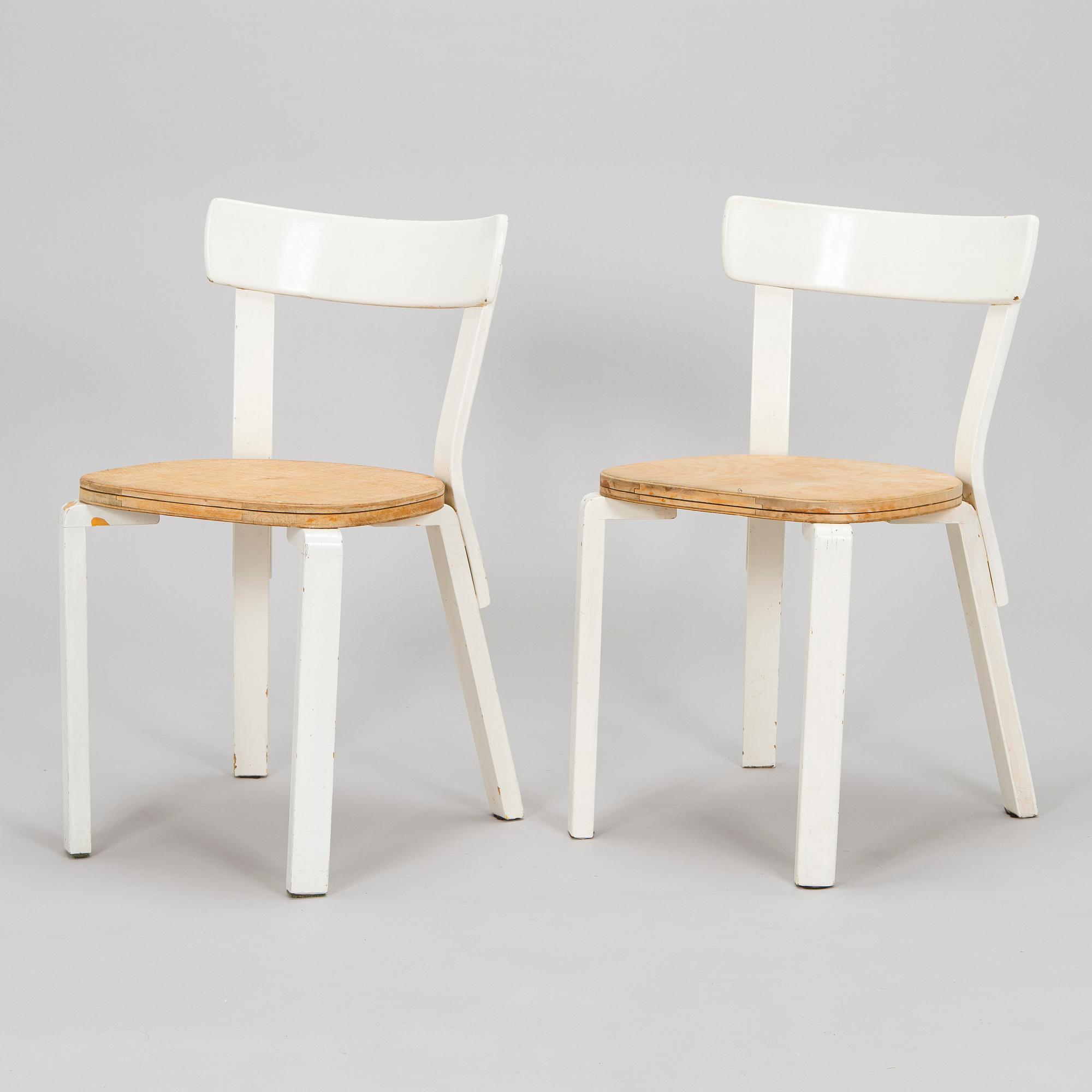 Alvar Aalto, stolar, 2st, "69" för O.Y. Huonekalu- ja Rakennustyötehdas A.B. 1940-tal.