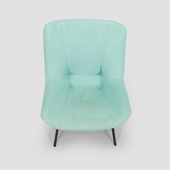 Carl Gustaf Hiort af Ornäs, nojatuoli, "Lehti", valmistaja Puunveisto Oy - Träsnideri Ab, 1900-puoliväli.