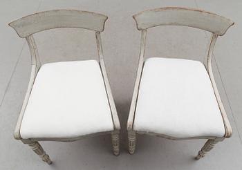 TABURETTER / STOLAR, senempire, 1800-talets mitt.