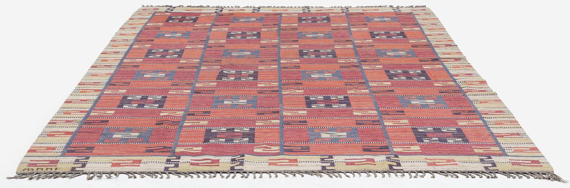 Märta Måås-Fjetterström, matta, "Röda Esset", rölakan, ca 339 x 225 cm, signerad AB MMF.