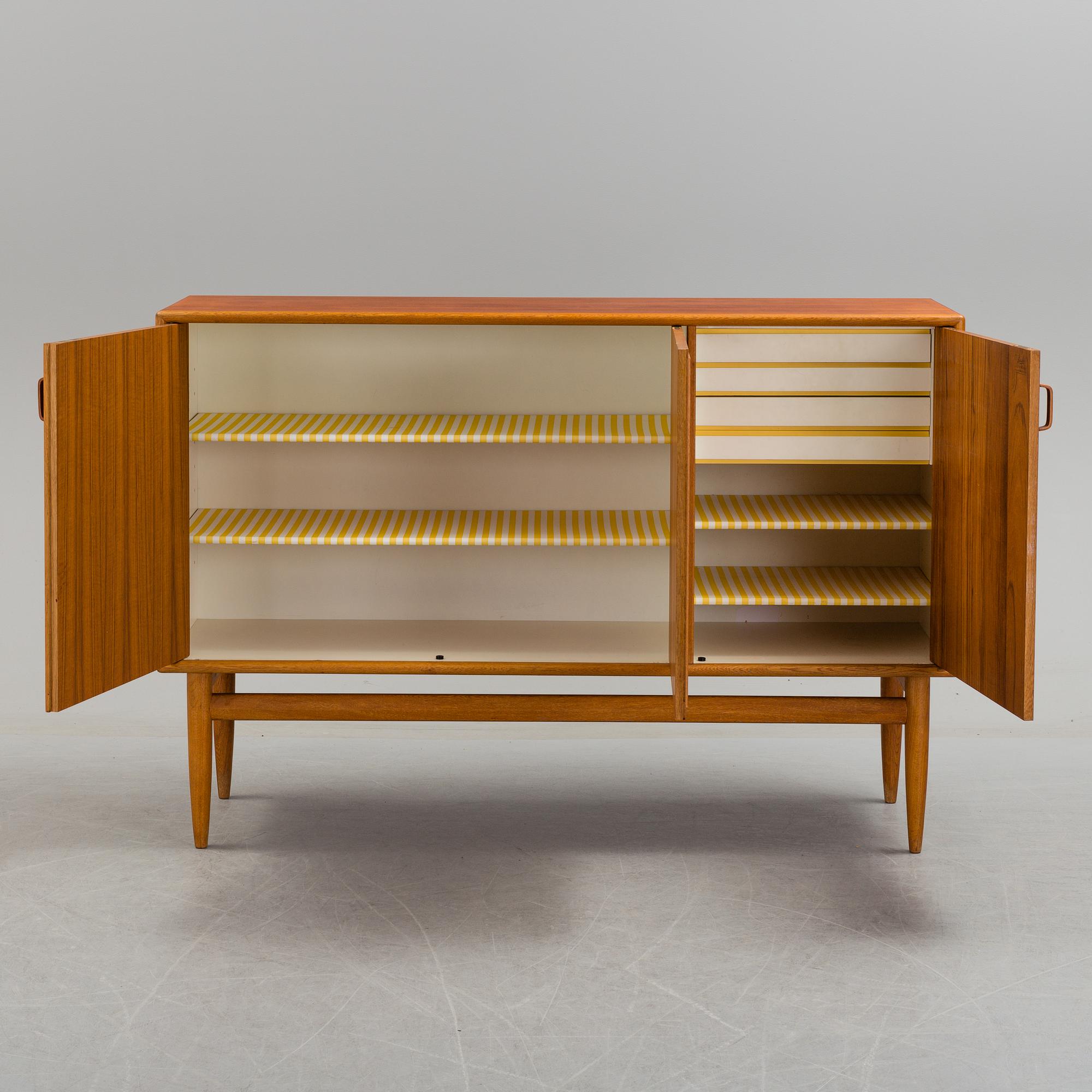 A teak veneered sideboard by Bertil Fridhagen, Bodafors, 1959.