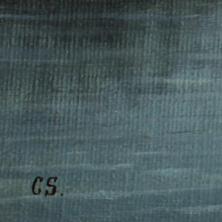 CARL CONRAD STILLING, ett par, olja på duk, monogramsignerade, tidigt 1900-tal.