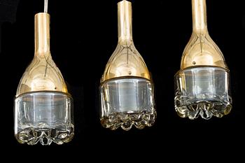 HILLEBRAND LEUCHTEN, a set of three window lights, Germany, mid 20th century.