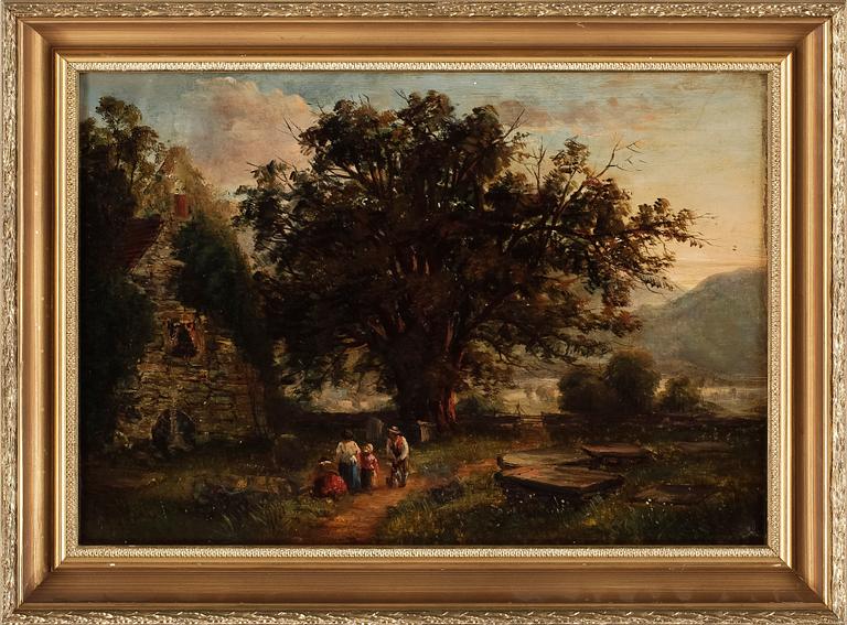 JOHN JOSEPH HUGHES, olja på duk. Signerad.