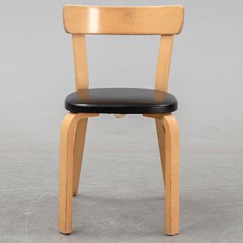 Alvar Aalto, a model 69 birch chair, Artek, Finland.