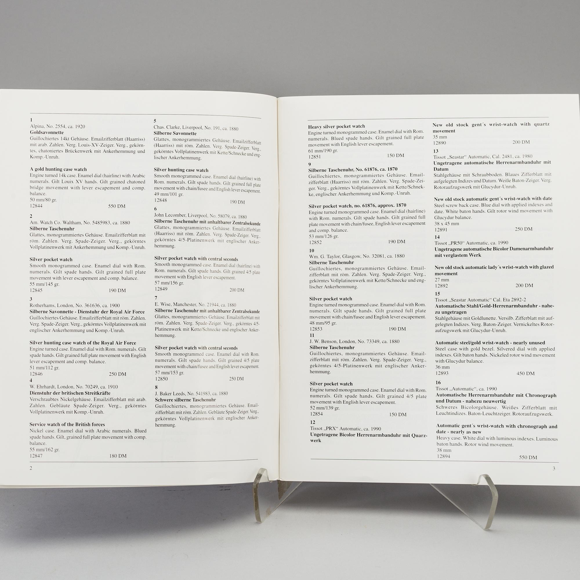 KLOCKLITTERATUR, 9 st, bl.a. Automatic-Armbanduhren aus der Schweiz: Uhren, die sich selber aufziehen.