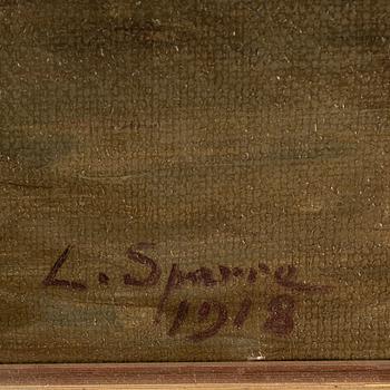 Louis Sparre, olja på duk, signerad L. Sparre och daterad 1918.