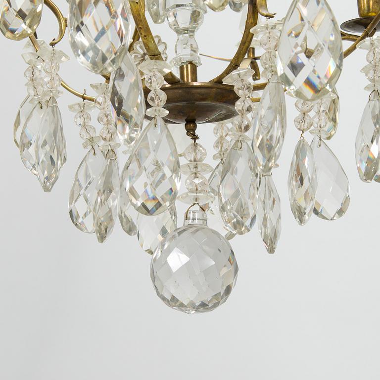 A Rococo style chandelier, first half of the 20th century.