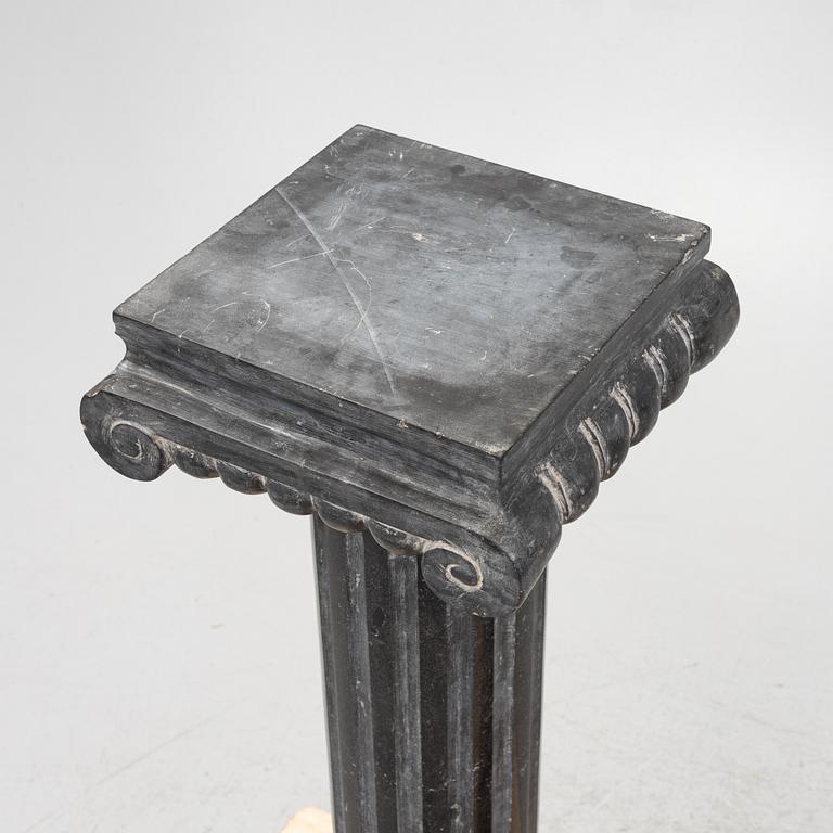 Pedestals, a pair, Stone and marble.