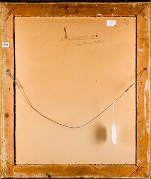 EDWIN L. MEADOWS (act. 1854-1905), öljy kankaalle, liimattu levylle, signeerattu ja päivätty 1892.