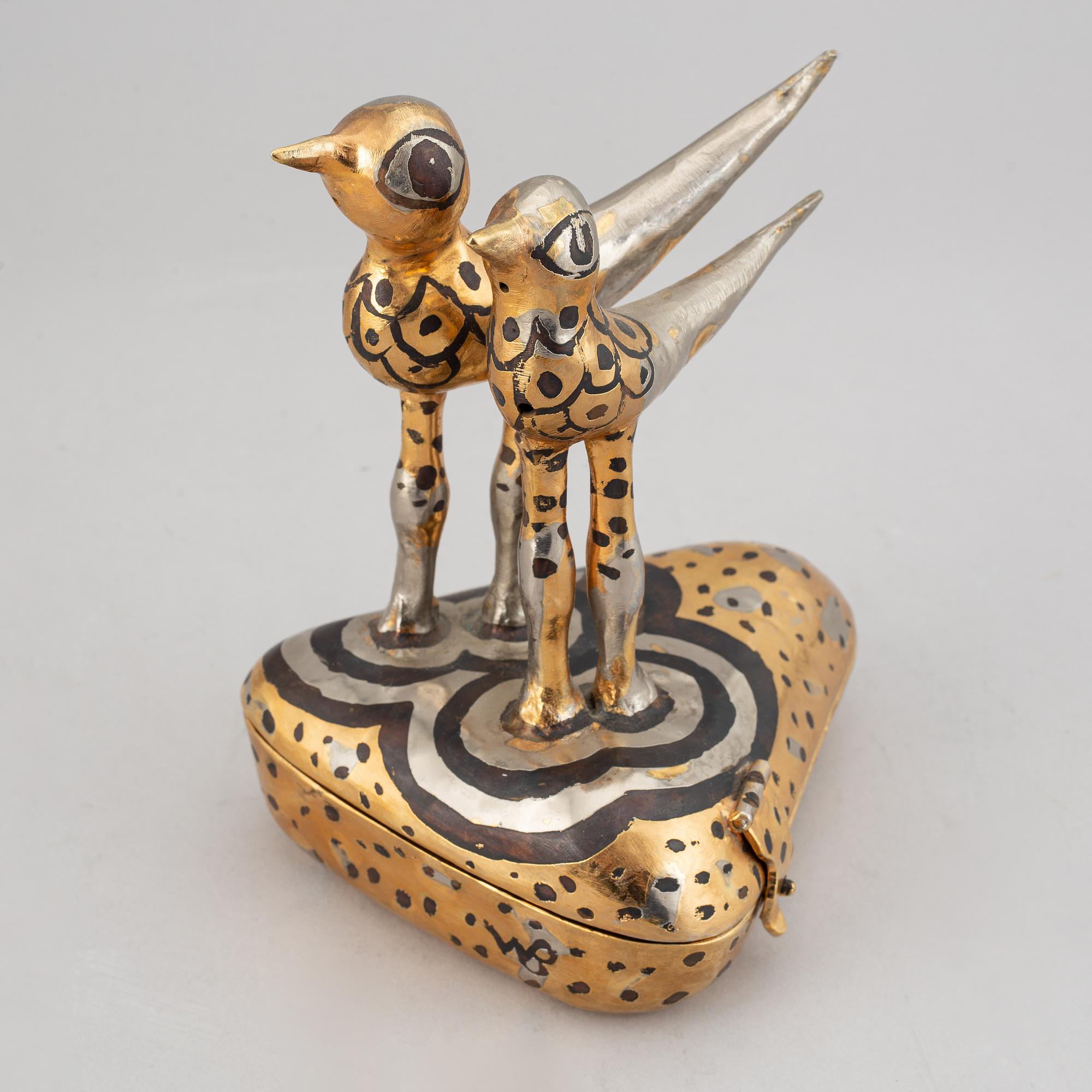 Walter Bengtsson, skulptur, metall, signerad WM.