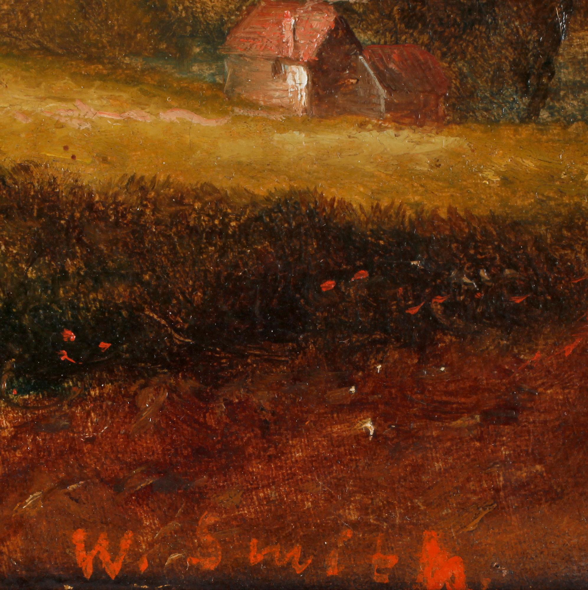 OKÄND KONSTNÄR. Olja på duk. Sign W Smith. England, 1800-tal.