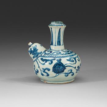163. A blue and white kendi, Ming dynasty, Wanli (1573-1619).