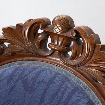 FÅTÖLJER ett par nyrokoko sent 1800-tal.