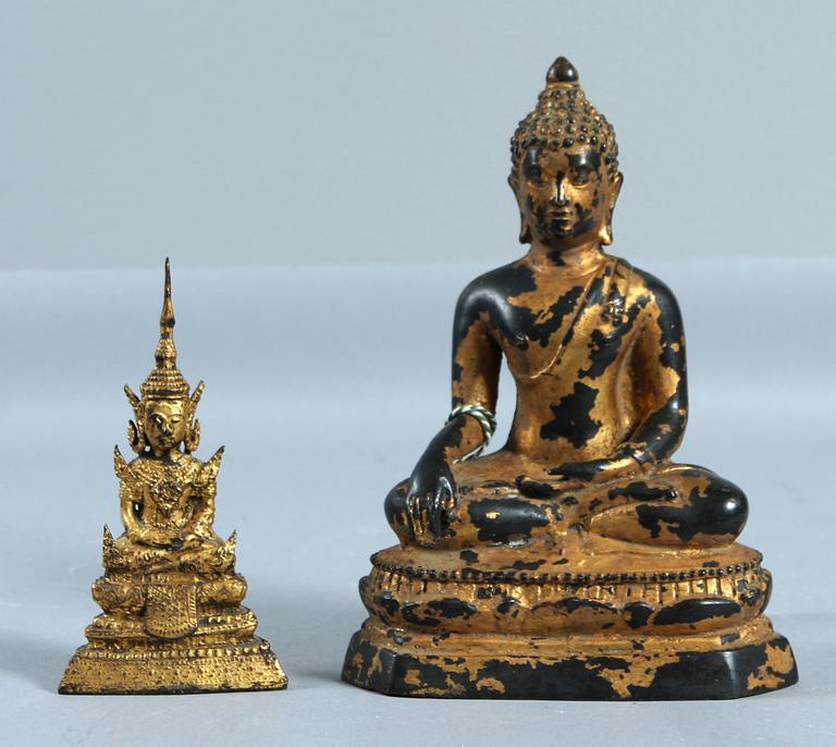 BUDDHOR, 2 st. 1800-tal. Thailand.