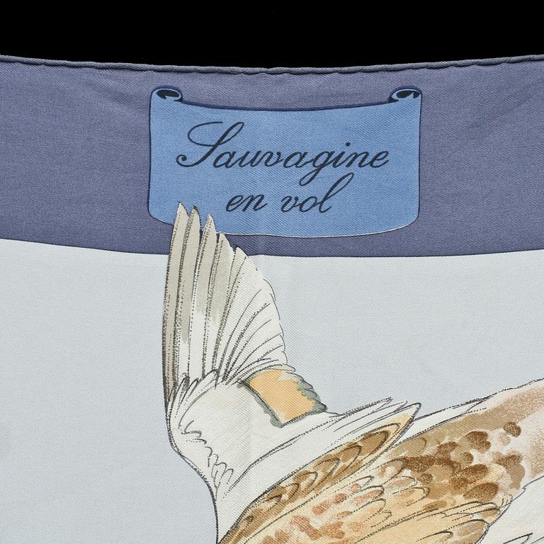 SCARF, siden, "Sauvagine de Vol", design Carl de Percevaux, Hermès, Paris.