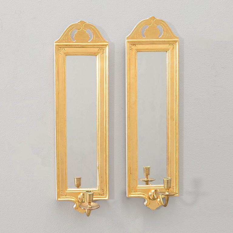 Spegellampetter, ett par, "Regnaholm", IKEA:s 1700-talsserie.