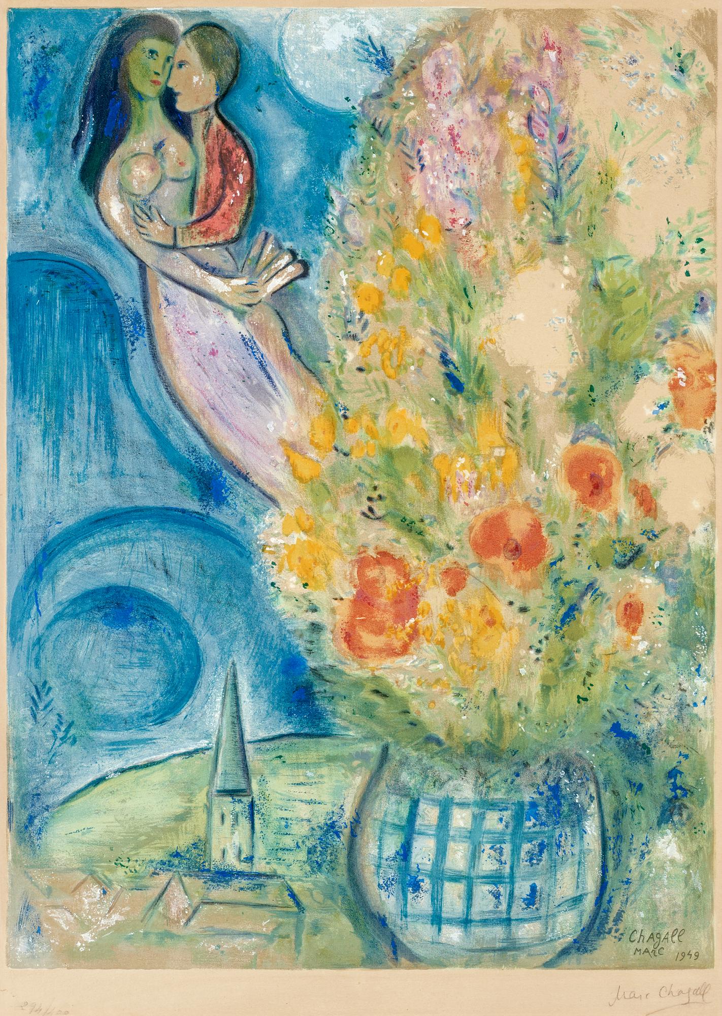 Marc Chagall (After), "Les Coquelicots".