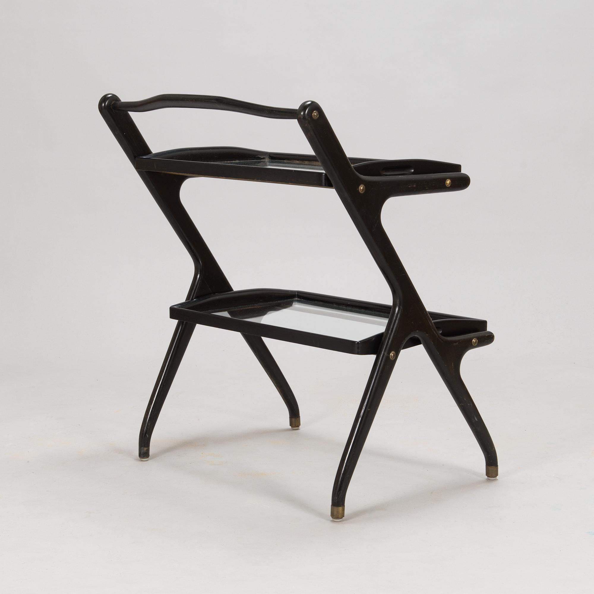 A serving trolley, 'Milano', Keravan puusepäntehdas, Stockmann, Finland. 1950s-1960s.