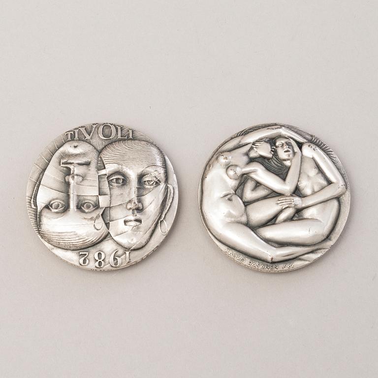 MEDALJER, 6 st, silver, Paavo Nurmi, Tivoli och Aino Ackté.