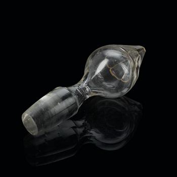 KARAFFER MED PROPP, glas, 1800-talets mitt.