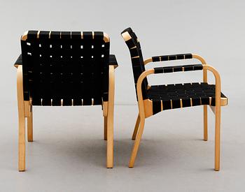 KARMSTOLAR, 1 par, modell 45, Alvar Aalto, 1900-talets andra hälft.