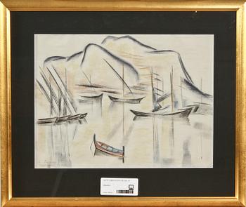 Agnes Cleve · AGNES CLEVE, krita, sign o dat Palermo 1922.