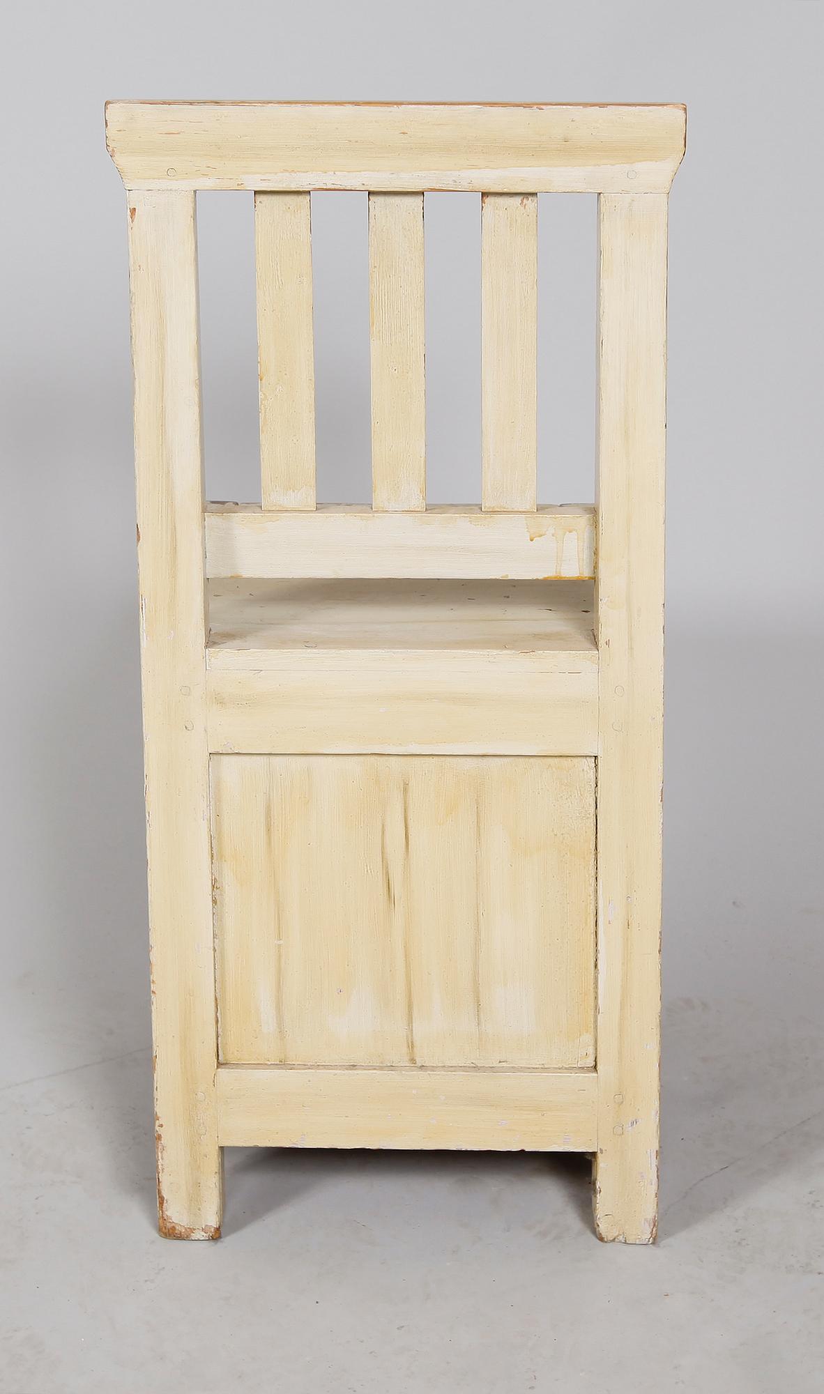 STOL, allmoge, 1800-/1900-tal, sits med låda.