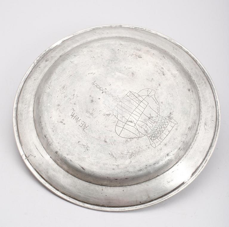 FAT, tenn, otydliga stämplar, 1700-/1800-tal.